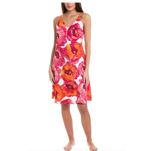 Natori Floral Chemise in Pink and Orange